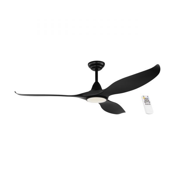 DLF NOOSA 52 BK18W noosa 52" ceiling fan black with light